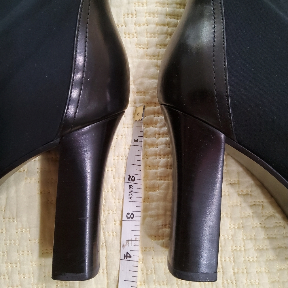 Via Spiga Nylon Leather Heeled Boots Size 9 - Picture 13 of 13